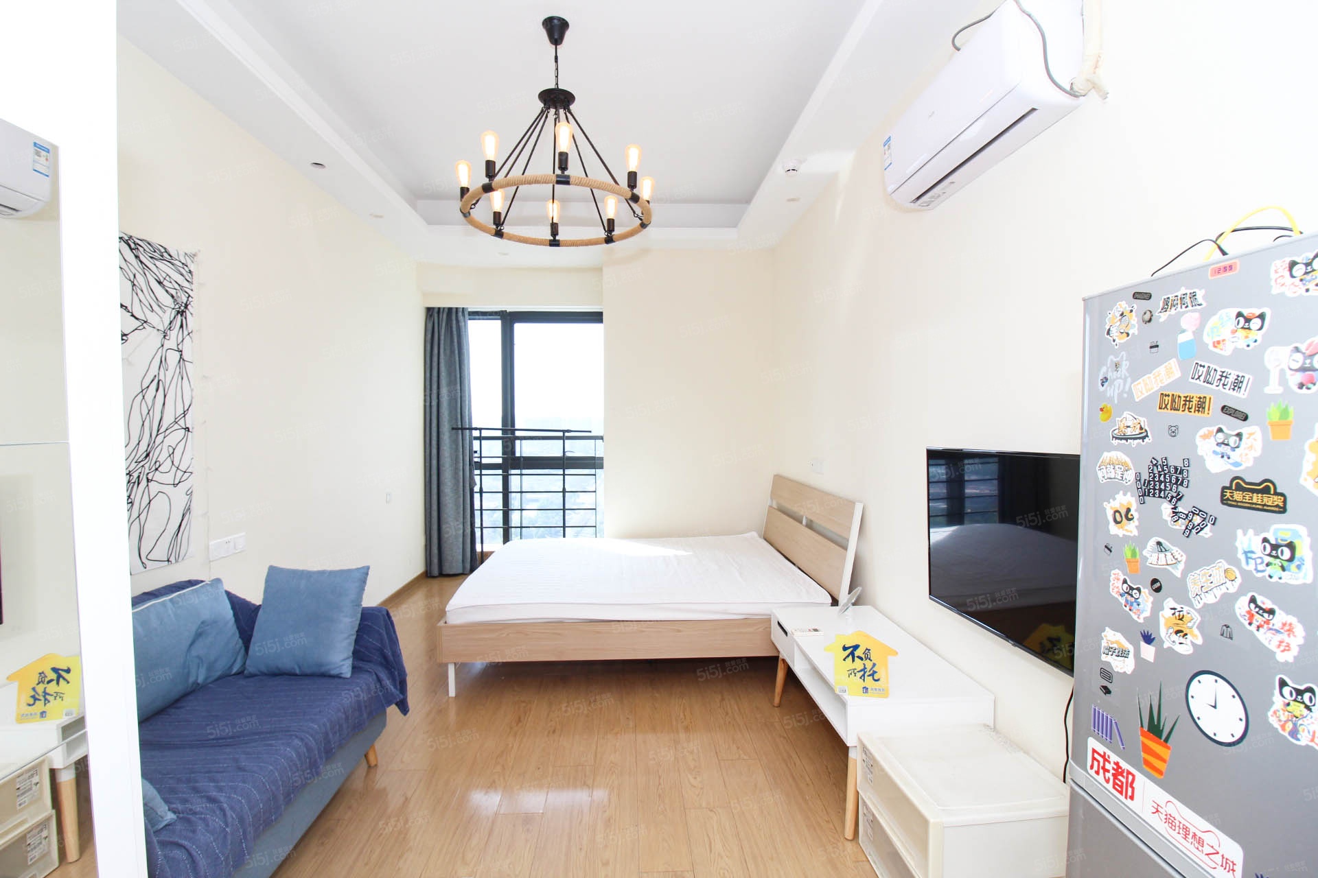 杭州我爱我家西溪蓝海 小面积单身公寓 总价低 看房方便 拎包入住